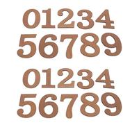 20 Pcs Hapivida DIY Wooden Numbers, 0-9 Unfinished Wooden Numbers Decorative Stickers Accessories for Letter Board Wall Decor DIY