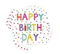 20 Pcs Happy Birthday Paper Napkins, Colourful Dots Disposable Party Serviettes Luncheon Dinner Cocktail Napkins for Birthday Party Decorations (Birthday)