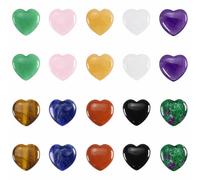 20 Pcs Healing Crystals Heart Stones Set, Natural Love Gemstones Bulk for Chakra Energy Balance, Meditation, Crystal Gifts for Women,Beginners,Her