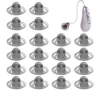 20 Pcs Hearing Aid Domes | 10mm Silicone Open Dome Hearing Aid Domes Replacement Hearing Aid Ear Tips | Hearing Aid Domes Earbud Tips Accessories for Seniors (Black, L)