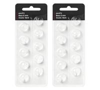 20 pcs Hearing Aid Domes for Oticon Replacements, 8mm Hearing Aid Domes Compatible with Oticon Minifit Double Vent Bass Domes