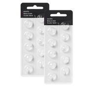 20 Pcs Hearing Aid Domes for Oticon Replacements 8mm Hearing Aid Supplies Soft Silicone Compatible with Oticon Minifit Double Vent Bass Domes