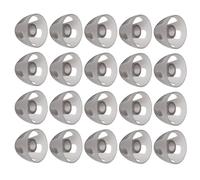 20 Pcs Hearing Aid Domes Replacements,9mm Soft Silicone Hearing Aid Open Domes,Transparent Black Open Dome Earbud for Moderate Elderly Hearing Loss Impairments (M)