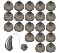 20 Pcs Hearing Aid Domes, Silicone Domes Replacement Open Ear Tips Washable Ear Pieces Hearing Aid Accessories for Seniors (Single Layer, L)