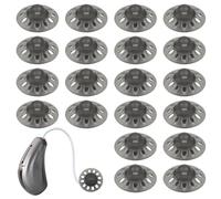 20 Pcs Hearing Aid Domes, Silicone Domes Replacement Open Ear Tips Washable Ear Pieces Hearing Aid Accessories for Seniors (Mesh, M)