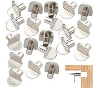 20 Pcs Heavy Duty L-Shaped Metal Shelf Support Brackets - Wall-Mounted, Strong Load Capacity, White Finish for Shelving & Storage
