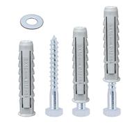 20 Pcs Heavy Duty Wall Fixings Plugs Anchor Masonry Screws, Hex Self-Tapping Screws with Expansion Plugs and Washers for TV Mounts, Water Heaters, and Cabinet Installation (M8)