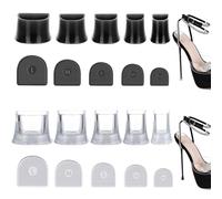 20 Pcs High Heel Protectors, 5 Sizes Non-Slip Stiletto Cover Heel, Anti-Noise Stiletto Heel Stoppers Covers, Stoppers & Repair Cap for High Heels, for Outdoor Activities Wetland Grass Gravel