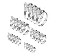 20 Pcs Hose Clamps with Adjustable Handle, Stainless Steel Jubilee Clips, Hose Clips, Adjustable Worm Drive Hose Pipe Clamps Pipe Clips for Flexible Gas Petrol Fuel Line Hose Pipe Tube, 5 Sizes