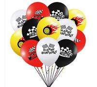 20 Pcs Hot Car Party Balloons, Racing Car Birthday Decorations Balloon 12 inch Race Car Birthday Latex Balloons for Girls Kids' Racing Party Decoration