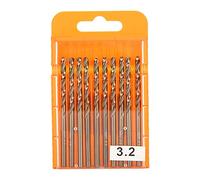 20 Pcs HSS Drill Bit Set, High Speed Steel Drill Bits for Stainless Steel, Angle Iron, Metal & Wood, 3.2 mm and 3.5 mm Diameter, with Precision Ground Tip for Electric Drill (3.2 10 pieces per