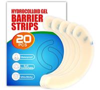 20 Pcs Hydrocolloid Ostomy Barrier Strips - Waterproof Skin Adhesive Tape for Colostomy Stoma Bags - Medical Grade Elastic Leak-Proof Stoma Barrier Strips for Secure Seal and Comfort