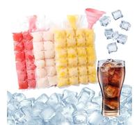 20 Pcs Ice Cube Bags, Disposable Ice Cube Bags, Self-Sealing Freezer Bags for Ice Cubes, for Cocktails, Drinks & Home Use Faster Freezing Make
