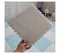 20 Pcs Interlocking Carpet Tiles 12x12 Inch White Plush Foam Floor Mats Square Puzzle Play Mat Soft Area Rug Tiles