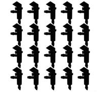 20 Pcs Irrigation Flag Drippers for PE Tubing and 4mm 7mm Drip Lines Adjustable Flow Control by Lid Color Three Output Rates Water-Saving Garden Drip(Black)