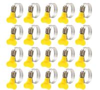 20 PCS Jubilee Clips, Adjustable Stainless Steel Hose Clamp, Jubilee Clips Assorted, Handle-Equipped Hose Clamp, for Plastics Handle for Flexible Hose Tube, Gas Dryer Vent Hoses Ducts Tubes