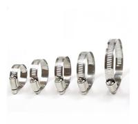 20 Pcs Jubilee Clips Set Adjustable 6-51mm Hose Clips, 5 Sizes 304 Stainless Steel Pipe Clamps Worm Drive Tube Clamps for Workholding Devices