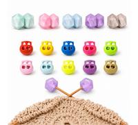 20 Pcs Knitting Needle Stoppers, Needle Minder, Stitch Holders for Knitting UK, Hexagon Point Protectors Silicone End Caps Stitch Stoppers for Supplies Accessories