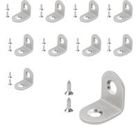 20 Pcs L Brackets, 20×20mm Right Angle Bracket, 90 Degree Stainless Steel Corner Braces with 40 Screws, Perfect for Wood Furniture Fixation, Durable & Rust-Resistant L Brackets for Wood