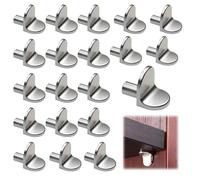 20 Pcs L Shape Shelf Support Pegs, 5mm Wardrobe Shelf Pegs, Shelf Bracket Pegs Pins for Furniture, Cabinet, Cupboard, Bookcases, Wardrobes, Kitchen Shelves Supports
