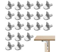 20 Pcs L-Shaped Shelf Support Pegs,L-Shaped Metal Shelf Support Pegs,5mm Wardrobe Shelf Pegs for Furniture Kitchen Cabinet Bookcase Closet Wardrobe Cupboard Wood Glass Shelves Supports