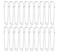 20 pcs Large Safety Pins, 2 Inch (50mm) Heavy Duty Kilt Pin, Extra Large Stainless Steel Nappy Pins Strong Safety Lock for Jewelry, Crafts, Arts, Clothes and Brooch Making