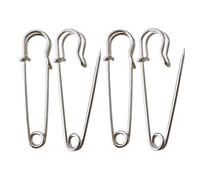 20 Pcs Large Safety Pins 63mm Extra Sturdy Bulk Pins Stainless Steel Wire Safety Strong Blanket for Clothes Crafts Skirts Kilts Brooch sliver