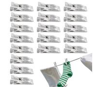 20 Pcs Large Transparent Sewing Clips - Multipurpose Craft Clips for Quilting, DIY, Window Blinds & Fabric (Clear)