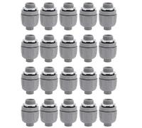 20 Pcs Liquid Tight Conduit Connector 1/2 Inch NPT, Non Metallic Nylon 6 Electrical Conduit Fitting, Flame Retardant PVC Connector for HVAC Marine Outdoor Lighting