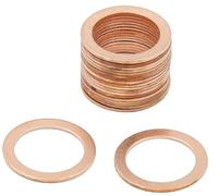 20 Pcs M14 x 18mm x 1.5mm Copper Flat Washer Sealing Ring for Screw Bolt Nut