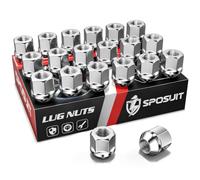 20 Pcs M14x1.5 Chrome Open End Lug Nuts for Ford, Lincoln, Chevy, Ram | Aftermarket Wheel Nuts Compatible with Ford Lincoln Chevy Buick Cadillac Tesla Ram 1500 Dodge Jeep Chrysler, 19mm Hex