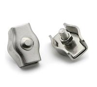 20 PCS M3 Simplex Single Bolt Wire Rope Clips Stainless Steel Cable Clamp for 1/8" Diameter Wire Rope