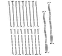 20 Pcs M4 Door Handle Bolt Through Fixings, M4 Door Handle Fixing Screw Connecting Bolts and Sleeves Nickel Plated, M4Door Handles Screws for Doors Handles Cabinet Drawers