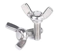 20 Pcs M5 Carbon Steel Zinc Plating Wing Butterfly Screws Bolts,Wing Bolt,Machine Fastener,Thumb Hand Screws for Electronic Equipment (Galvanized M5-0.8 x 16mm)