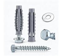 20 Pcs M8X80 Heavy Duty Wall Fixings With Expansion Plugs and Washers | TV Brackets, Ceiling Mounts, Water Heaters, Cabinets and Secure Fixing for Brick and Concrete Walls