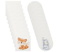 20 Pcs Magic Foam Texture Papers, Square & Round Foam Texture Blank Painting Papers, White Puffy Paper Versatile Magic Painting Paper for Handmade DIY Craft Supplies