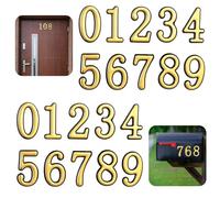 20 PCS Mailbox Numbers for Outside, 2 Inch 0-9 Gold Mailbox Numbers, 3D Stick on Door Numbers for Outside, Gold Mail Box Numbers for Bins, Mailbox, Apartment, House Door, Room, Office
