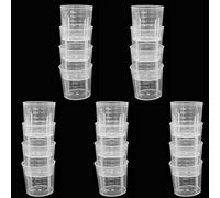 20 Pcs Medicine Cups, 30ml Measuring Cups, Medicine Pots, Plastic Graduated Cups Transparent Scale Cups Plastic Clear Epoxy Mixing Cups for Kitchen Cooking Medicine Measure Tool
