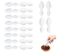 20 Pcs Medicine Spoon, Plastic Spoon with 2.5ml/5ml Double Sided Spoons,Reusable Spoons for Scooping Protein/Milk/Coffee Powder,Sugar,Medicine Cereal/Washing Powder for Cooking Home and Office(White)