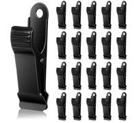 20 Pcs Metal Small Alligator Clamps, Mini Spring Clamps Crocodile Small Clamp for Crafts Paper Photo, 1.58 x 0.5 Inch Mini Clips Hanging for Wires Photo Snacks Paper Christmas DIY Decoration (Black)