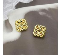 20 Pcs Metal Woven Buttons with Shank, 10mm Sewing Button for Women Clothes Cardigans Shirt Craft Projects, Silver-Golden