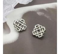 20 Pcs Metal Woven Buttons with Shank, 10mm Sewing Button for Women Clothes Cardigans Shirt Craft Projects, Silver-Silver
