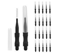20 Pcs Micro Eyebrow Brush with Cap, Brow Lamination Brush Eyelash Brush Eyebrow Spoolie Lash Lift Tools Lash Filler for Women Men Eyebrows and Eyelashes Extensions
