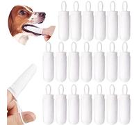 20 Pcs Microfiber Fingerbrush for Dogs Soft Finger Toothbrush Pet Dental Finger Brush for Dog Cat Teeth Cleaning Remove Plaque and Tartar