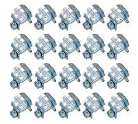 20 Pcs Mini Hose Pipe Clamps, Fuel Injection Hose Clamps, Adjustable Petrol Pipe Tube Hose Clips Clamps for Automobiles Water Pipe Plumbing Mechanical Application - 13-15mm