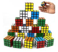 20 PCS Mini Rubix Cube 3x3 Puzzle Set, Portable Mini Puzzles for Party Bags and Travel Entertainment, Compact Educational Brain Teaser for Office and Classroom Activities