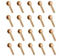 20 Pcs Mini Wooden Spoons, Tea Measuring Spoon, Small Sauce/Stirring Scoop, Personalized Wooden Cooking Scoops Set, Environmental Protection for Condiments Sugar Salt Jam for Kitchen Utensils