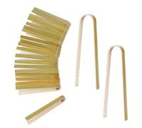 20 Pcs Mini Wooden Tongs Bamboo Tongs for Charcuterie Disposable Cooking Utensils for Serving Food Natural Bamboo Tong for Toast Bread Pickles Tea Toaster