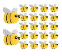 20 Pcs Mini Wool Felt Bees Craft Balls - DIY Supplies, Cute Bee Themed Party Decor for Clothing, Hats, Bags & Gifts