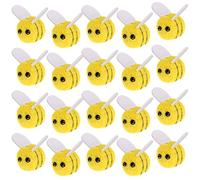 20 PCS Mini Wool Felt Bees Cute Craft Supplies for Clothing Hats Bags Gift DIY Bee Themed Party Costume Accessories Plush Decor